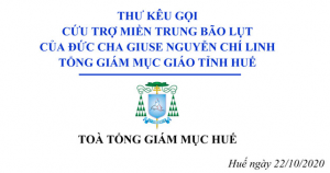 Thư kêu gọi cứu trợ Miền Trung bão lụt của Đức TGM Giuse Nguyễn Chí Linh