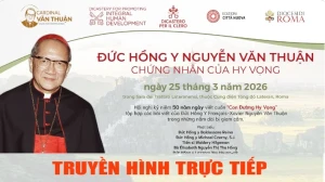 TRUYỀN HÌNH TRỰC TIẾP Hội thảo tưởng niệm Đức Hồng y Nguyễn Văn Thuận tại Roma, 25/3/2026